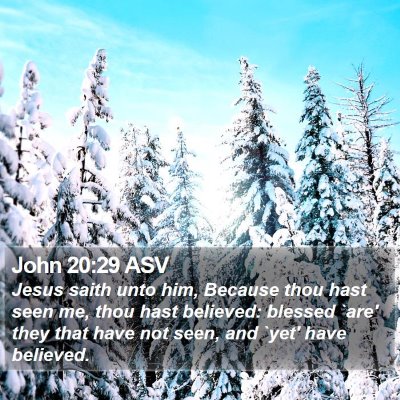 John 20:29 ASV Bible Verse Image