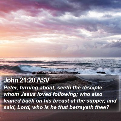 John 21:20 ASV Bible Verse Image