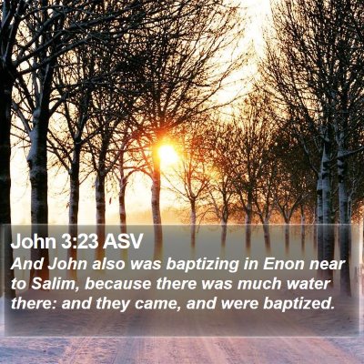 John 3:23 ASV Bible Verse Image
