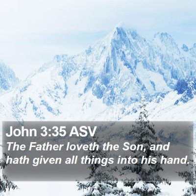 John 3:35 ASV Bible Verse Image
