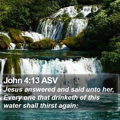 John 4:13 ASV Bible Verse Image
