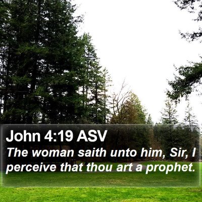 John 4:19 ASV Bible Verse Image