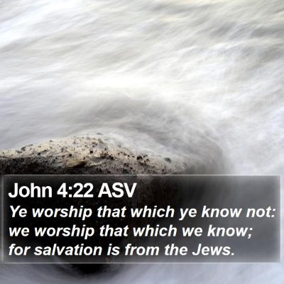 John 4:22 ASV Bible Verse Image