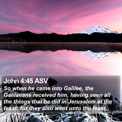 John 4:45 ASV Bible Verse Image