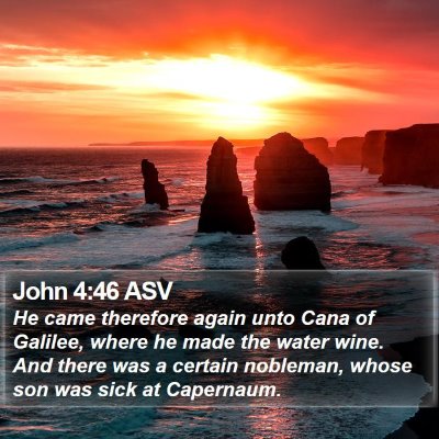 John 4:46 ASV Bible Verse Image