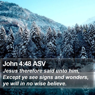 John 4:48 ASV Bible Verse Image