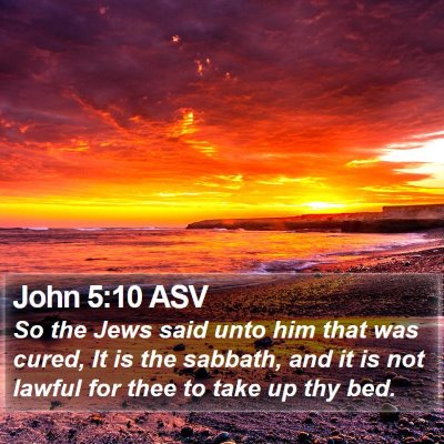 John 5:10 ASV Bible Verse Image