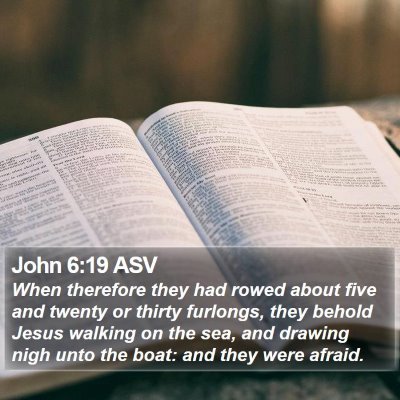 John 6:19 ASV Bible Verse Image