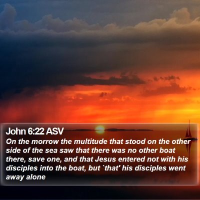 John 6:22 ASV Bible Verse Image