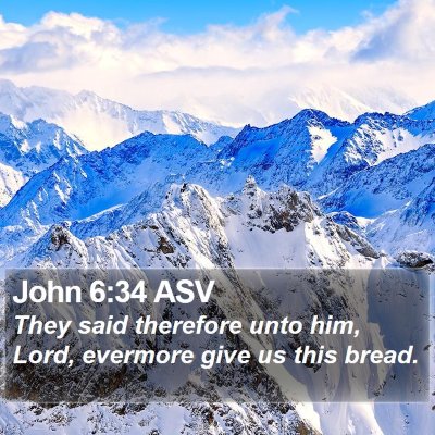 John 6:34 ASV Bible Verse Image