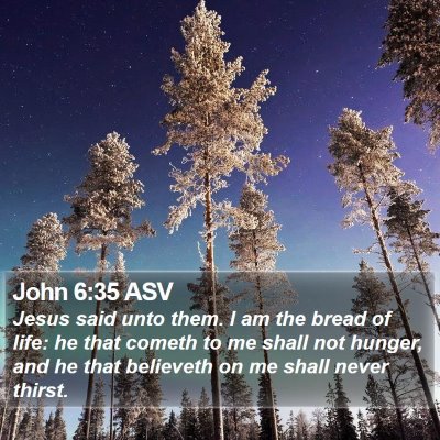 John 6:35 ASV Bible Verse Image