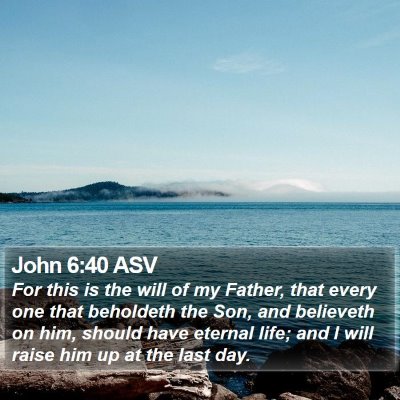 John 6:40 ASV Bible Verse Image