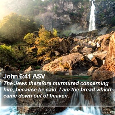 John 6:41 ASV Bible Verse Image