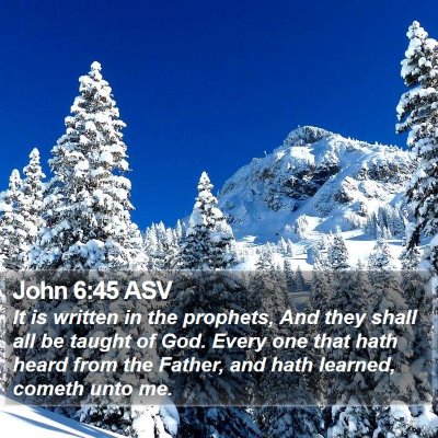 John 6:45 ASV Bible Verse Image