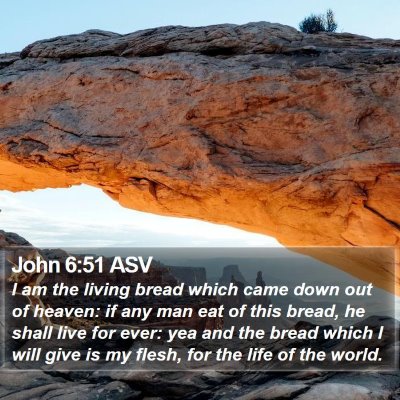John 6:51 ASV Bible Verse Image