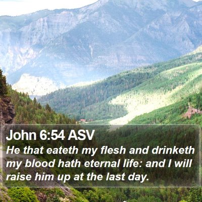 John 6:54 ASV Bible Verse Image