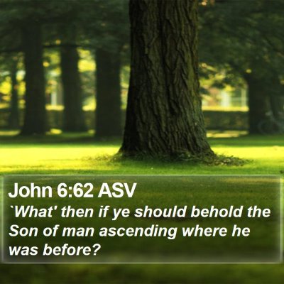 John 6:62 ASV Bible Verse Image