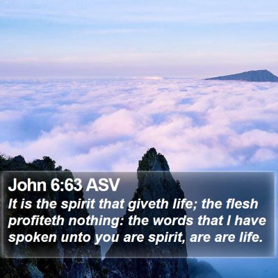 John 6:63 ASV Bible Verse Image