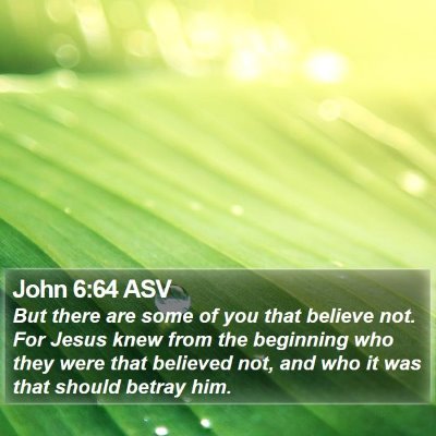 John 6:64 ASV Bible Verse Image