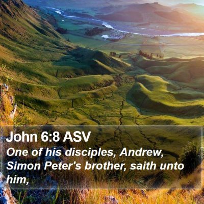 John 6:8 ASV Bible Verse Image
