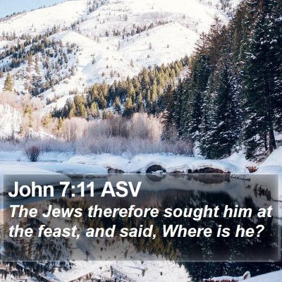 John 7:11 ASV Bible Verse Image