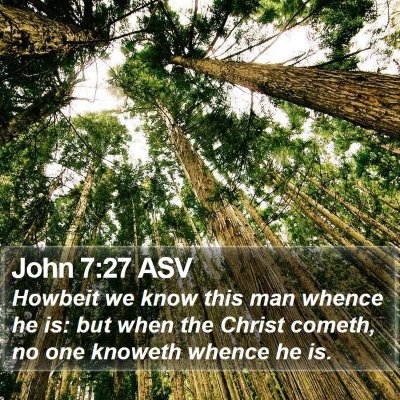 John 7:27 ASV Bible Verse Image