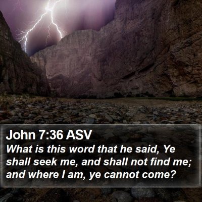 John 7:36 ASV Bible Verse Image