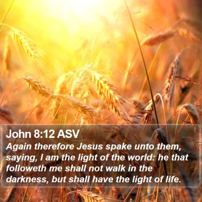 John 8:12 ASV Bible Verse Image