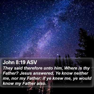 John 8:19 ASV Bible Verse Image