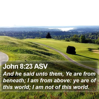 John 8:23 ASV Bible Verse Image