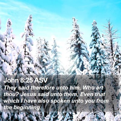 John 8:25 ASV Bible Verse Image