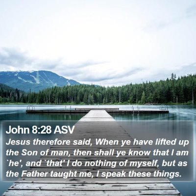 John 8:28 ASV Bible Verse Image