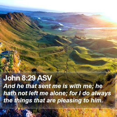 John 8:29 ASV Bible Verse Image