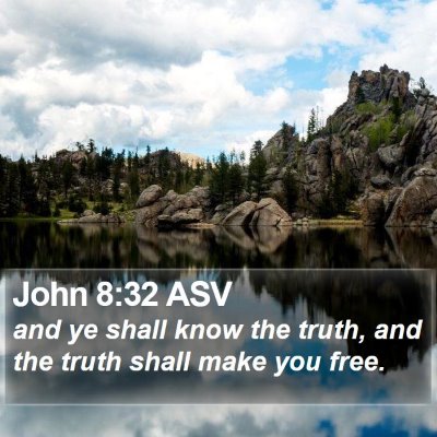 John 8:32 ASV Bible Verse Image