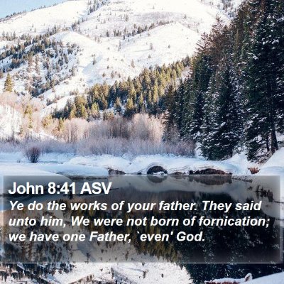 John 8:41 ASV Bible Verse Image