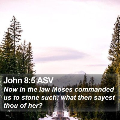 John 8:5 ASV Bible Verse Image