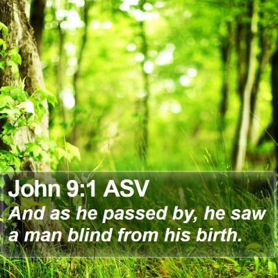 John 9:1 ASV Bible Verse Image