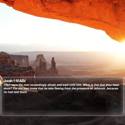 Jonah 1:10 ASV Bible Verse Image