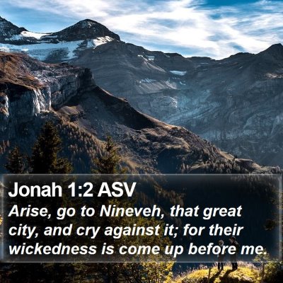 Jonah 1:2 ASV Bible Verse Image