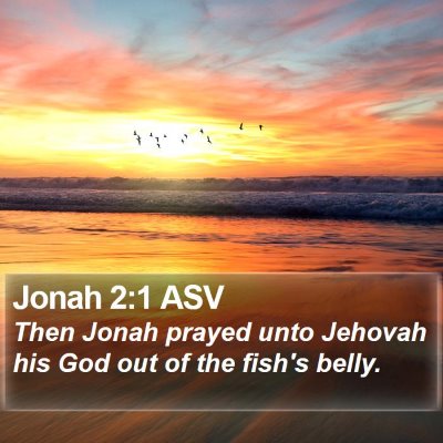 Jonah 2:1 ASV Bible Verse Image