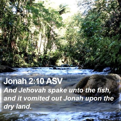 Jonah 2:10 ASV Bible Verse Image