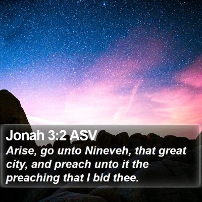 Jonah 3:2 ASV Bible Verse Image