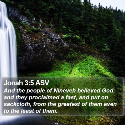 Jonah 3:5 ASV Bible Verse Image