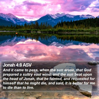 Jonah 4:8 ASV Bible Verse Image