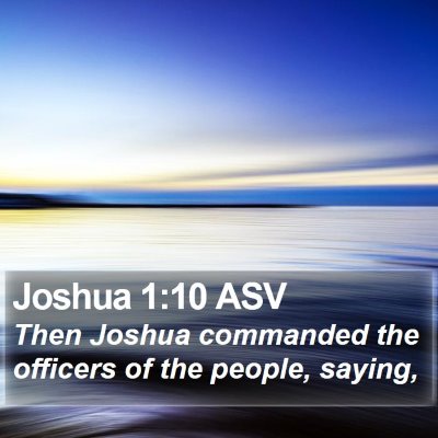 Joshua 1:10 ASV Bible Verse Image