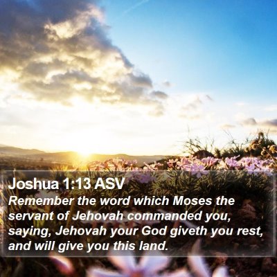 Joshua 1:13 ASV Bible Verse Image