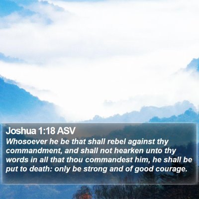 Joshua 1:18 ASV Bible Verse Image