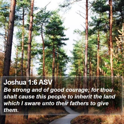 Joshua 1:6 ASV Bible Verse Image