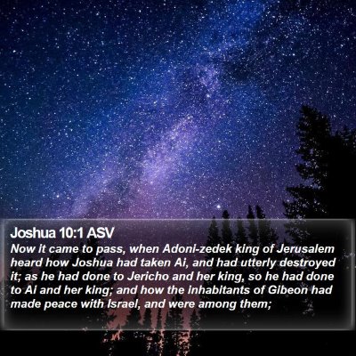 Joshua 10:1 ASV Bible Verse Image