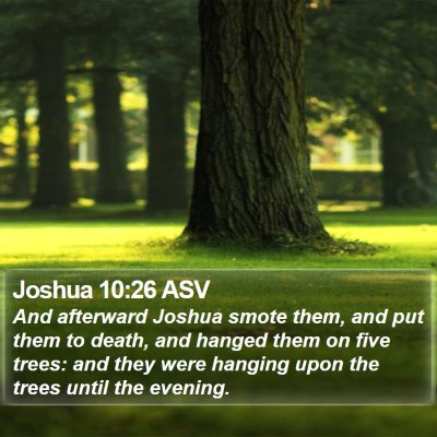 Joshua 10:26 ASV Bible Verse Image